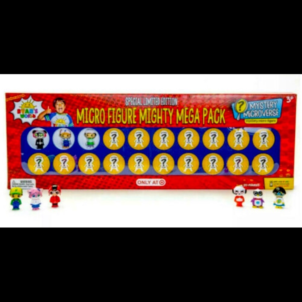Ryan's World Micro Figure Mighty Mega Pack - 20pc